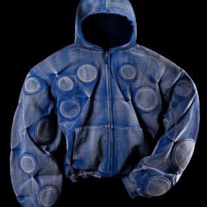 Badson Faded Cobalt OXYGEN Padded Zip-up Hoodie