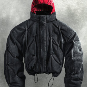 Badson BUBBLEGUM ‘OXYGEN’ PADDED ZIP-UP HOODIE